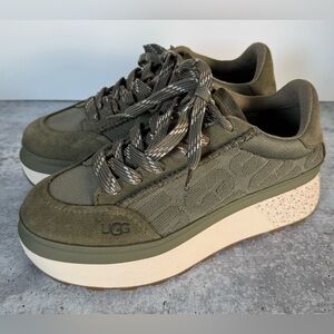 UGG Olive Green Platform Sneakers